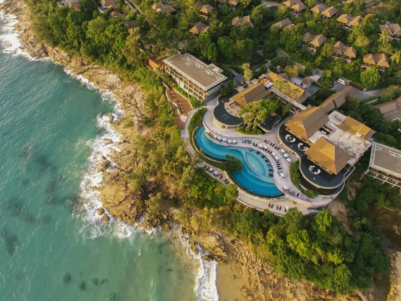 Vue aérienne du Delos Beach Hotel